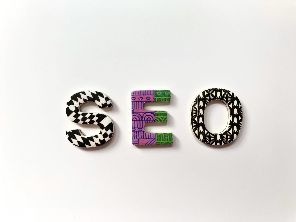 Image of letters spelling out "SEO"